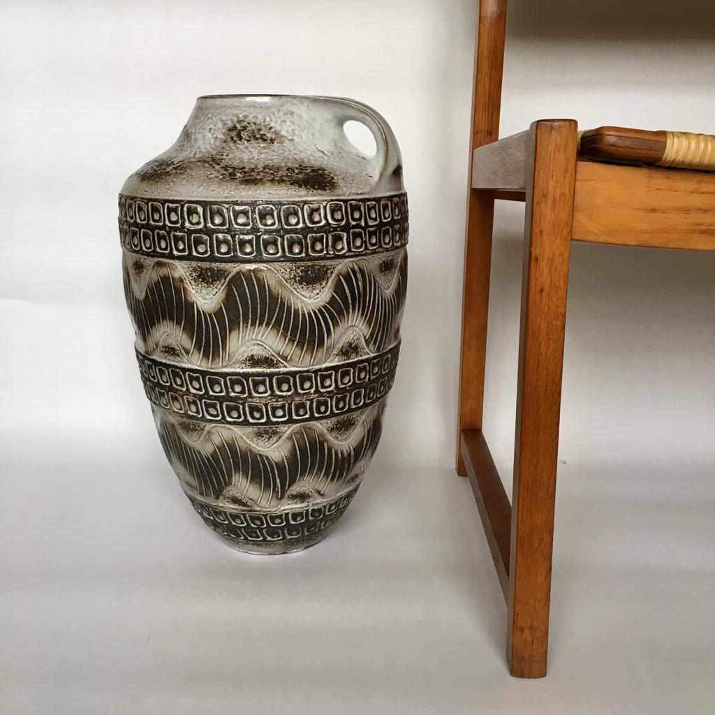 Mid-20th Century Midcentury West German Ceramic Floor Vase from Carstens Tonnieshof For Sale