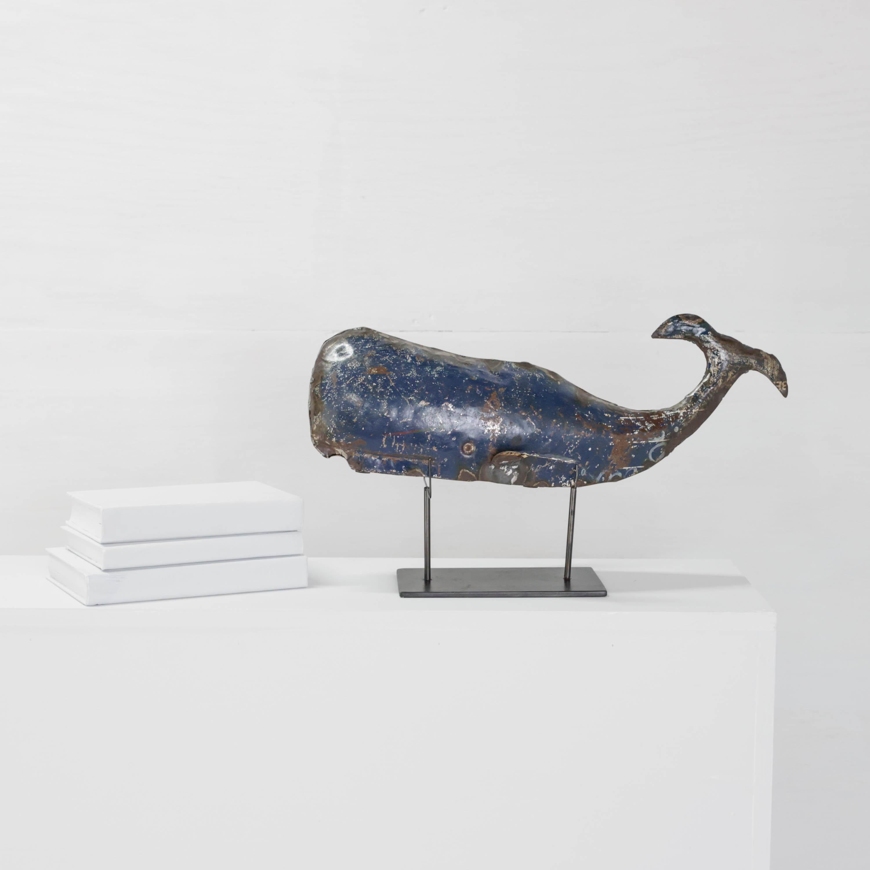 Midcentury Whale Sculpture on Stand, Circa 1960s For Sale 1
