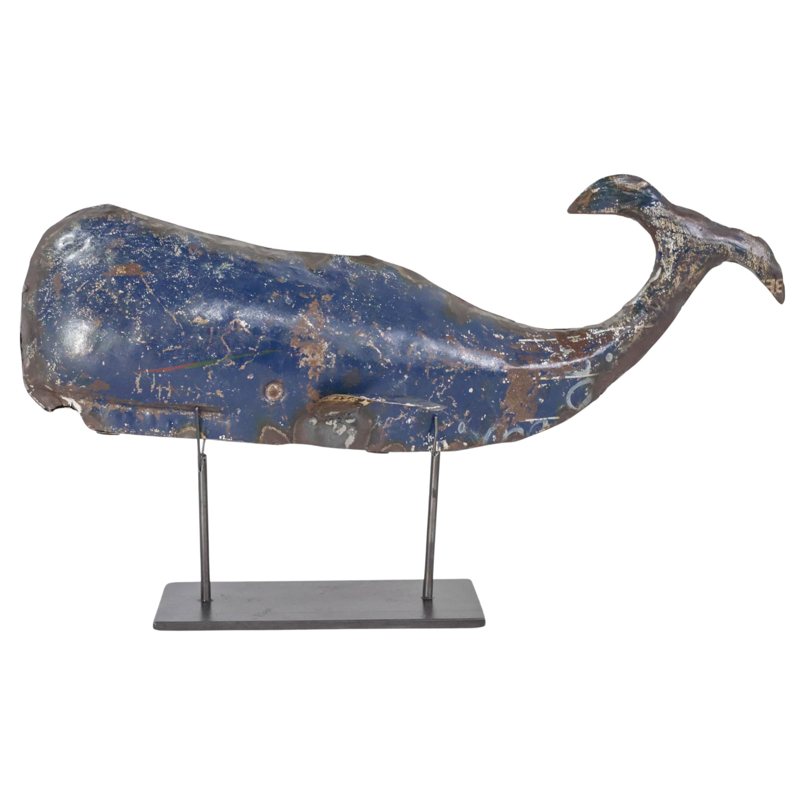 Midcentury Whale Sculpture on Stand, Circa 1960s For Sale