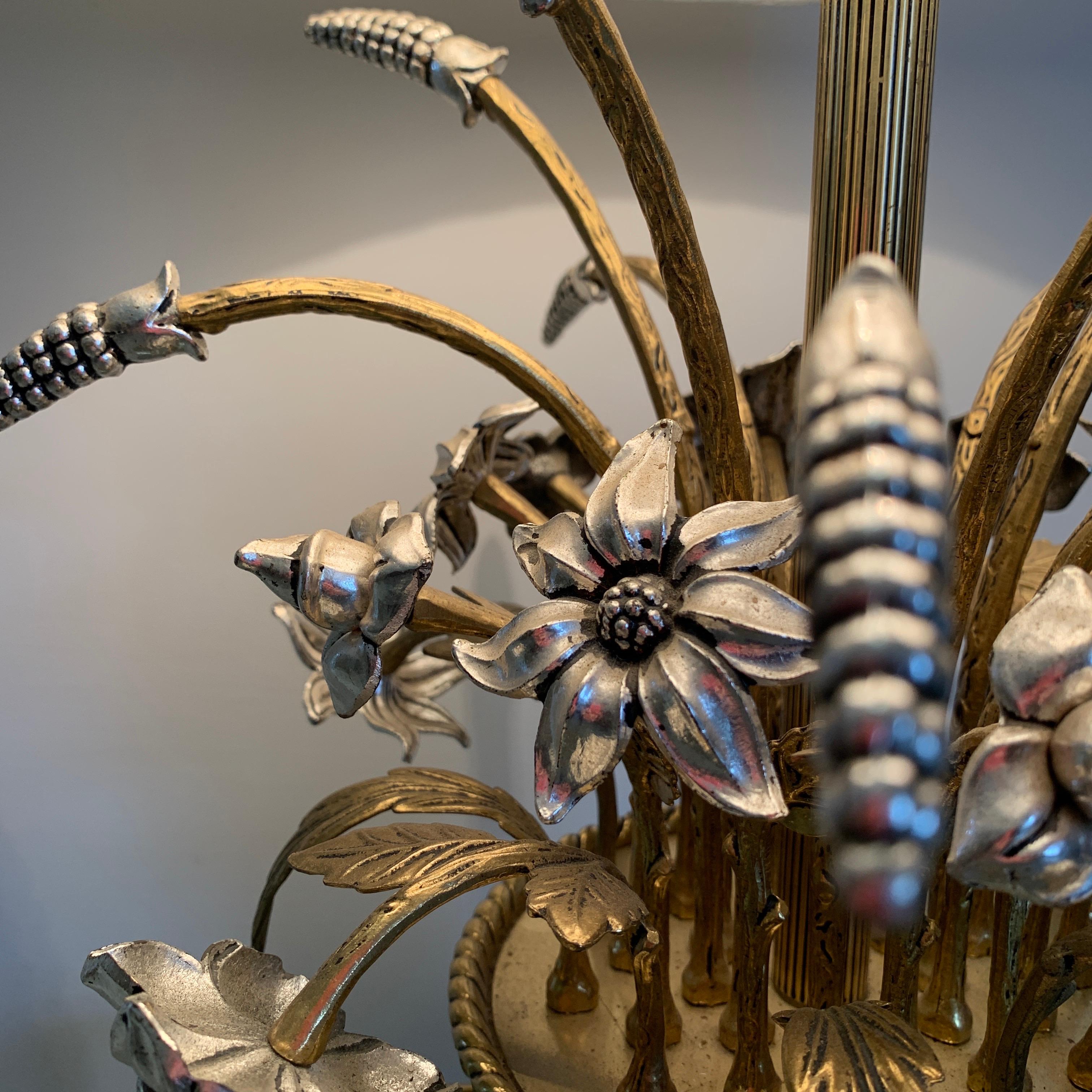 Midcentury Wheat Sheaf/Flowers Lamp Attributed to Peris Andreu In Good Condition In Hastings, GB
