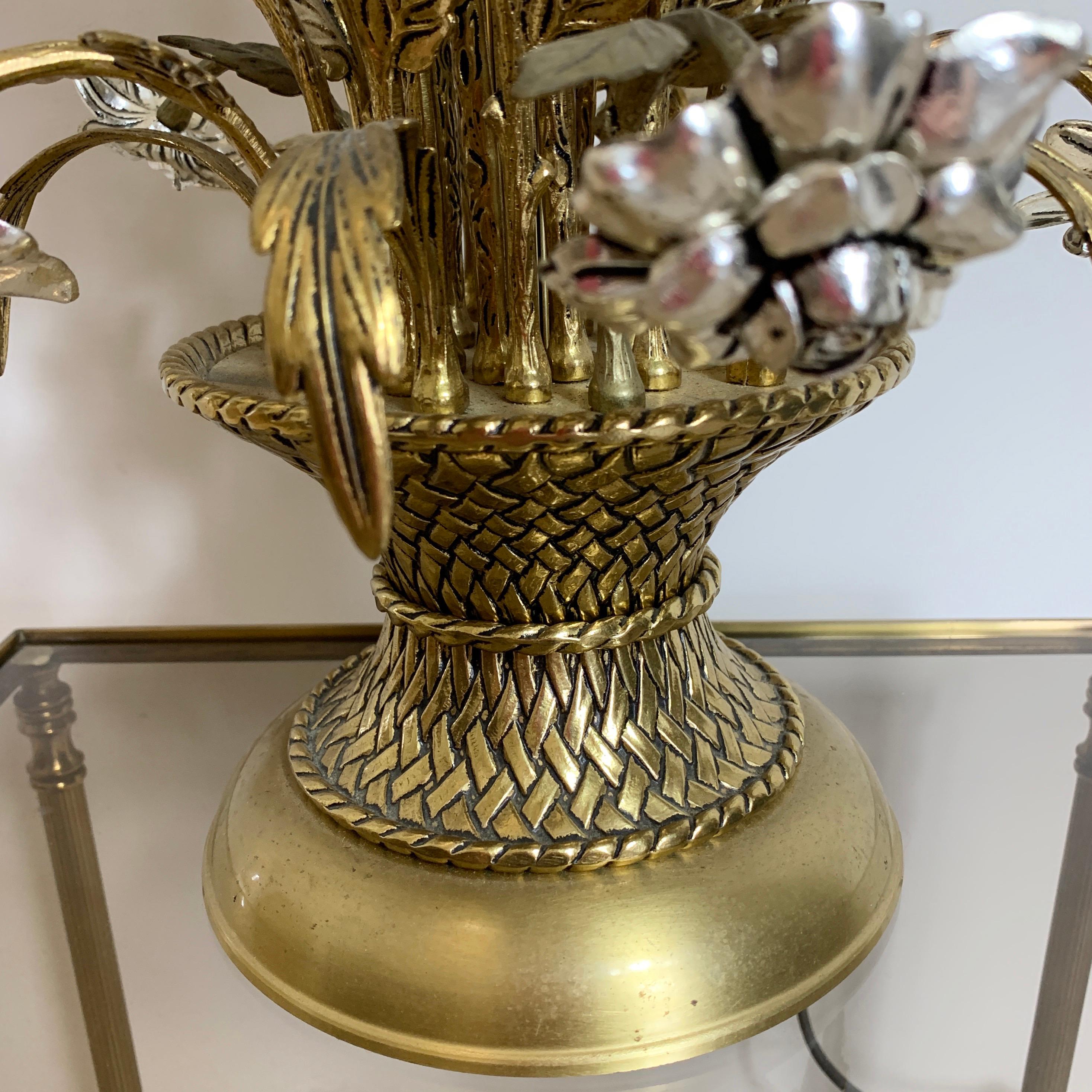 20th Century Midcentury Wheat Sheaf/Flowers Lamp Attributed to Peris Andreu