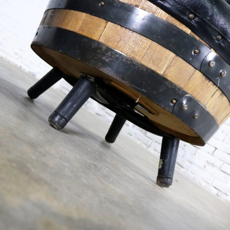 Midcentury Whiskey Barrel Swivel Barrel Chairs by Brothers of Kentucky