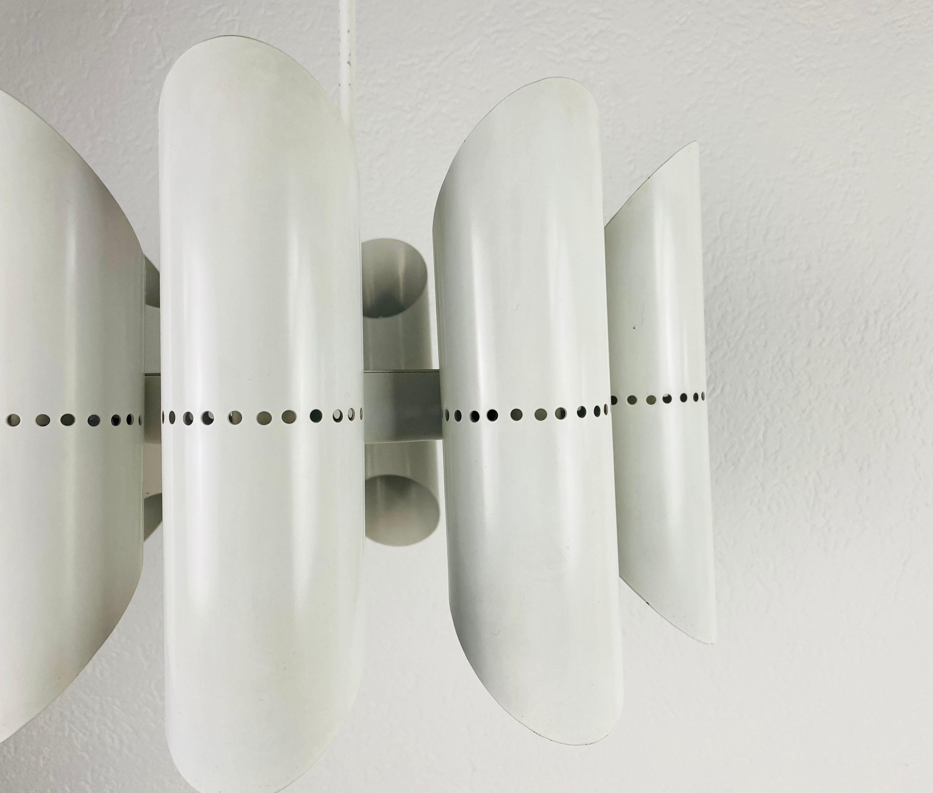 Midcentury White 10-Arm Space Age Chandelier, 1960s For Sale 2