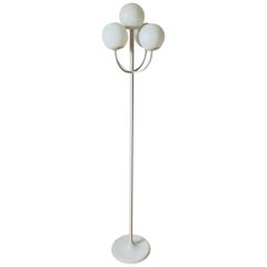 Midcentury White 4-Arm Space Age Floor Lamp by Kaiser, Germany, 1960s