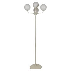 Midcentury White 4-Arm Space Age Floor Lamp by Max Bill for Temde 1960s