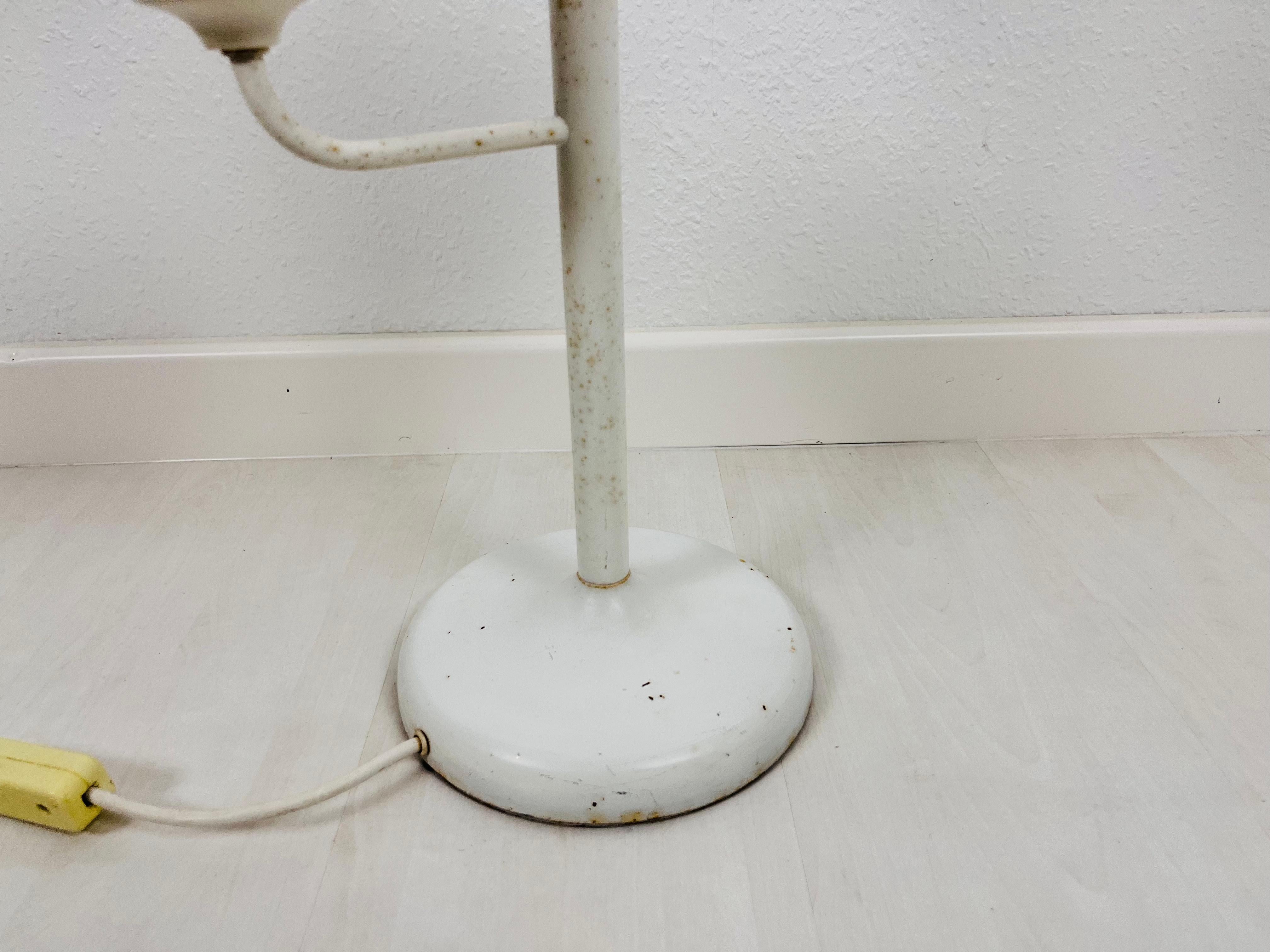 Mid-20th Century Midcentury White 4-Arm Space Age Floor Lamp, Germany, 1960s For Sale