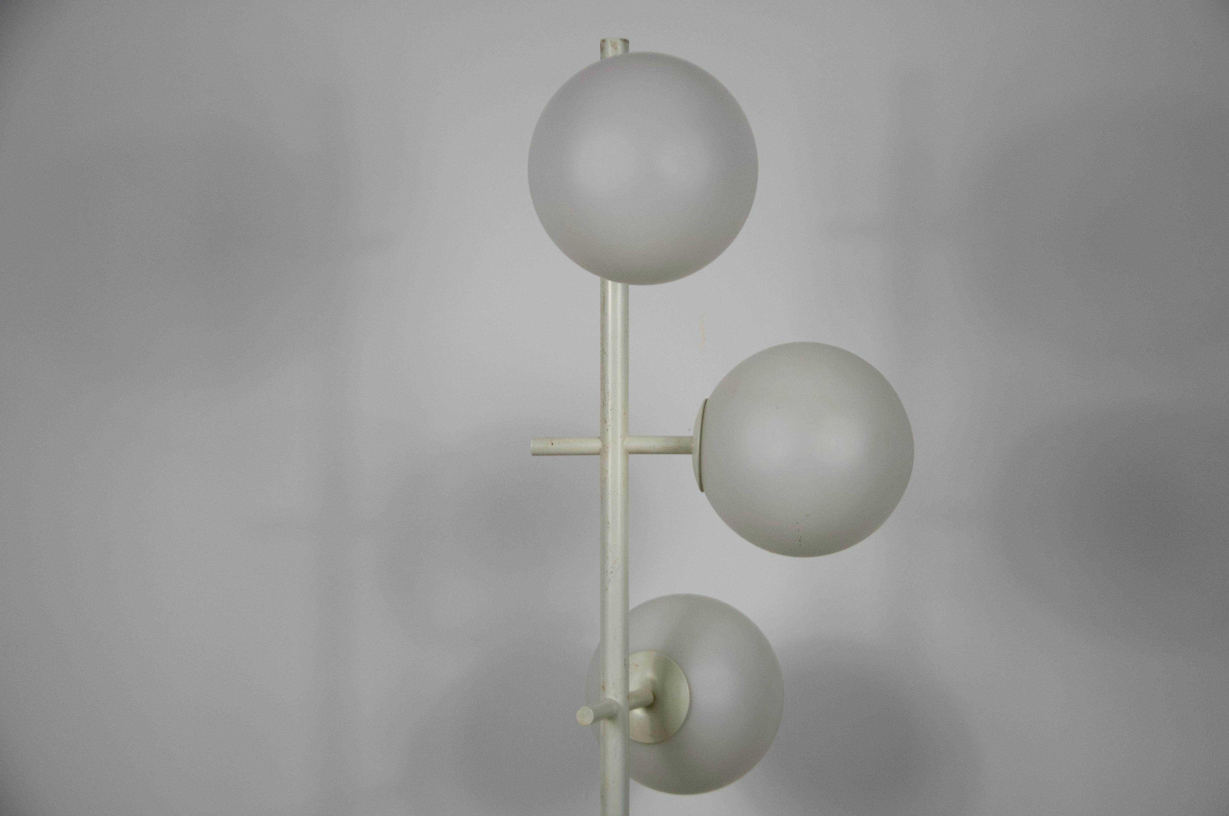 Mid-20th Century Midcentury White 6-Arm Space Age Floor Lamp by Max Bill for Temde 1960s