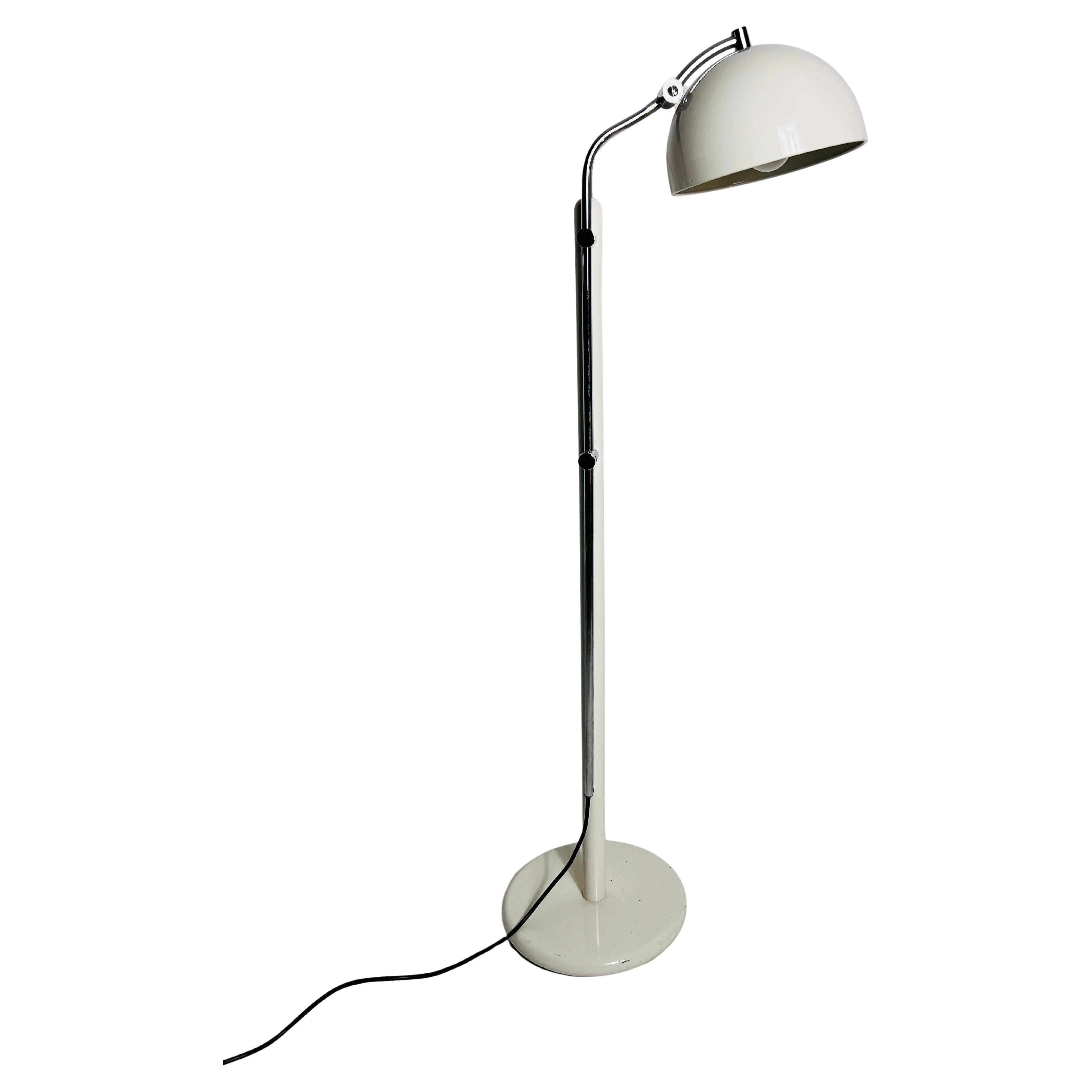 Midcentury White Bauhaus Floor Lamp, Germany, 1970s