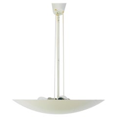 Midcentury White Metal Pendant Lamp by Kalmar, 1960s