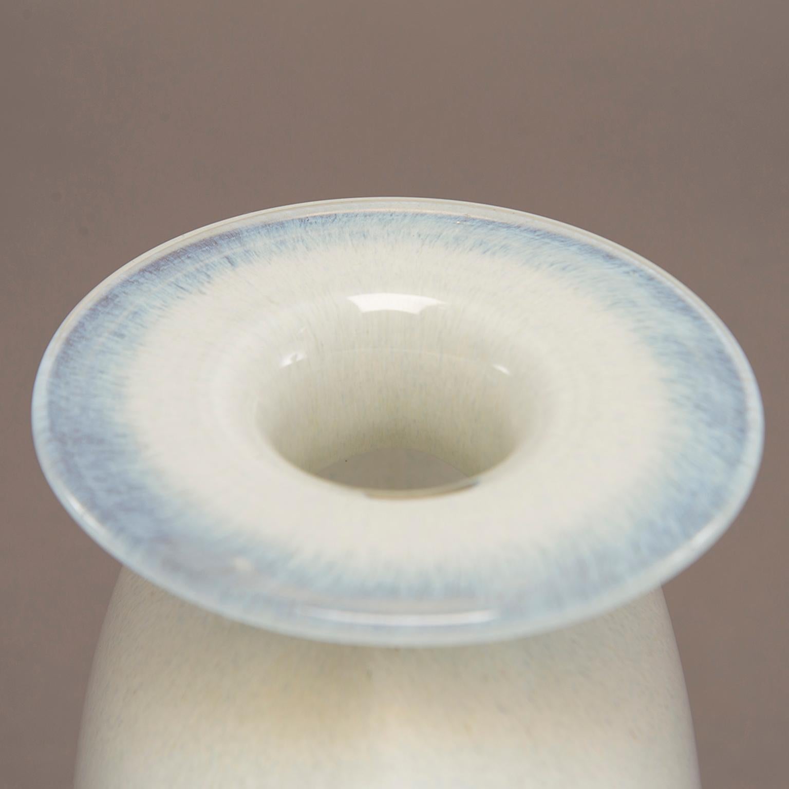 Midcentury White Murano Glass Vase 2