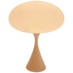 Midcentury White Mushroom Table Lamp, Laurel Lamp Company