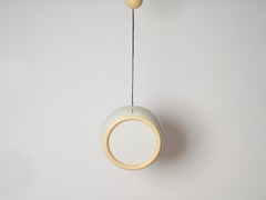 Midcentury White "Pallade" Adjustable Chandelier, by Artemide, Italy 1960s