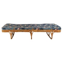 Midcentury wicker daybed attributed to Viggo Boesen, Denmark 1960s
