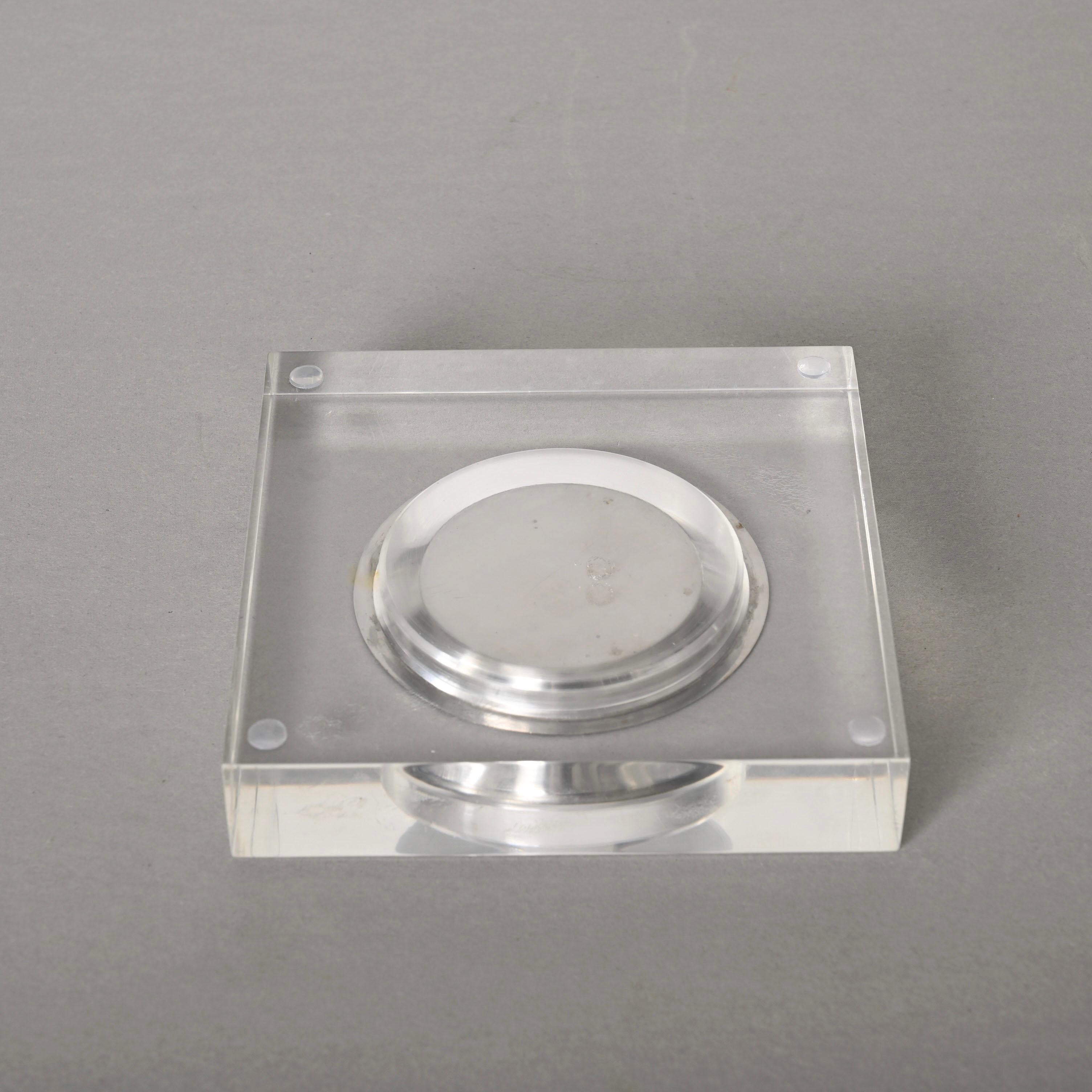 Midcentury Willy Rizzo Lucite and Chrome Vide-Poche or Ashtray, Italy 1970s 7