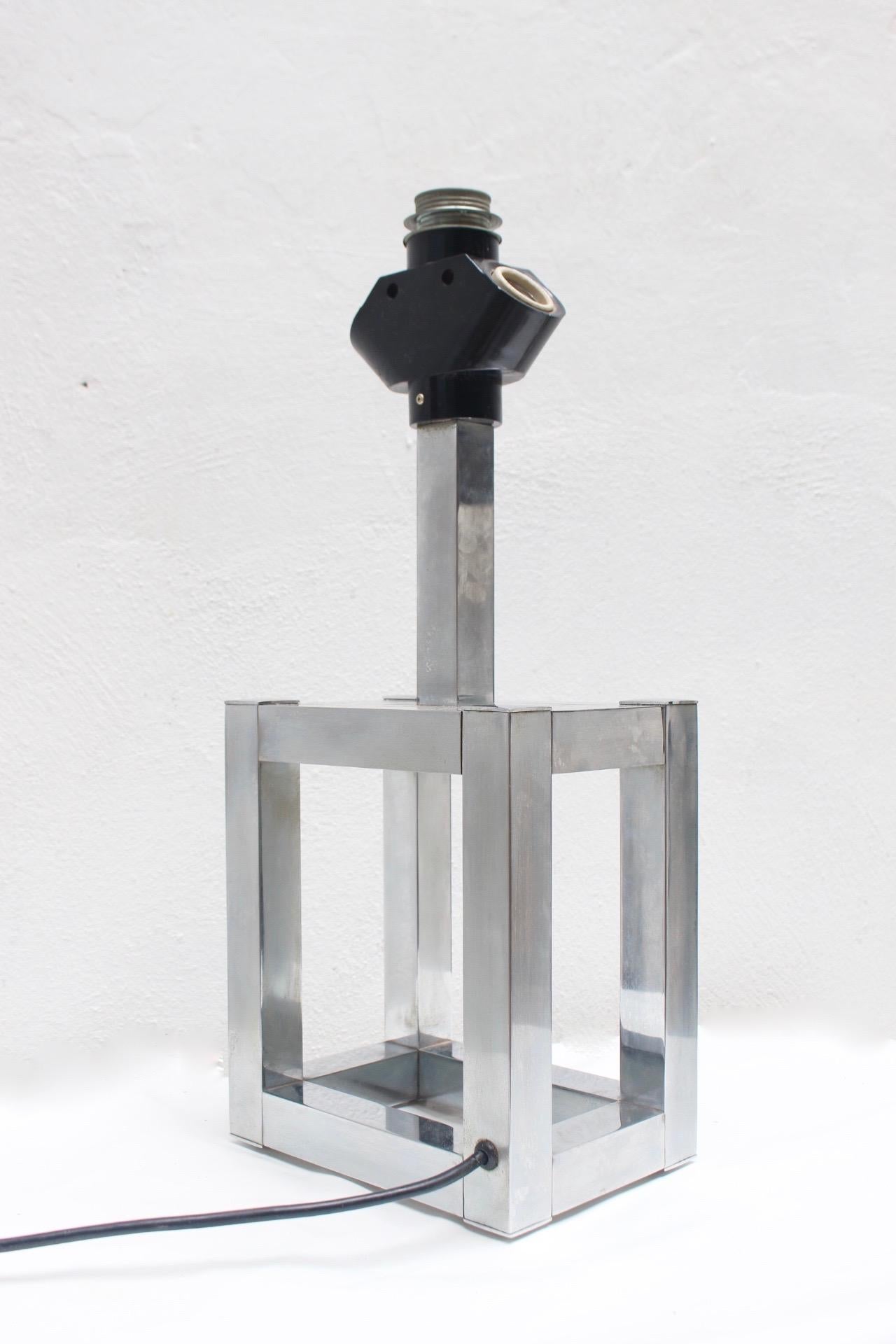 Midcentury Willy Rizzo Sculptural Cubic Sculptural Table Lamp for Lumica, 1970s For Sale 5