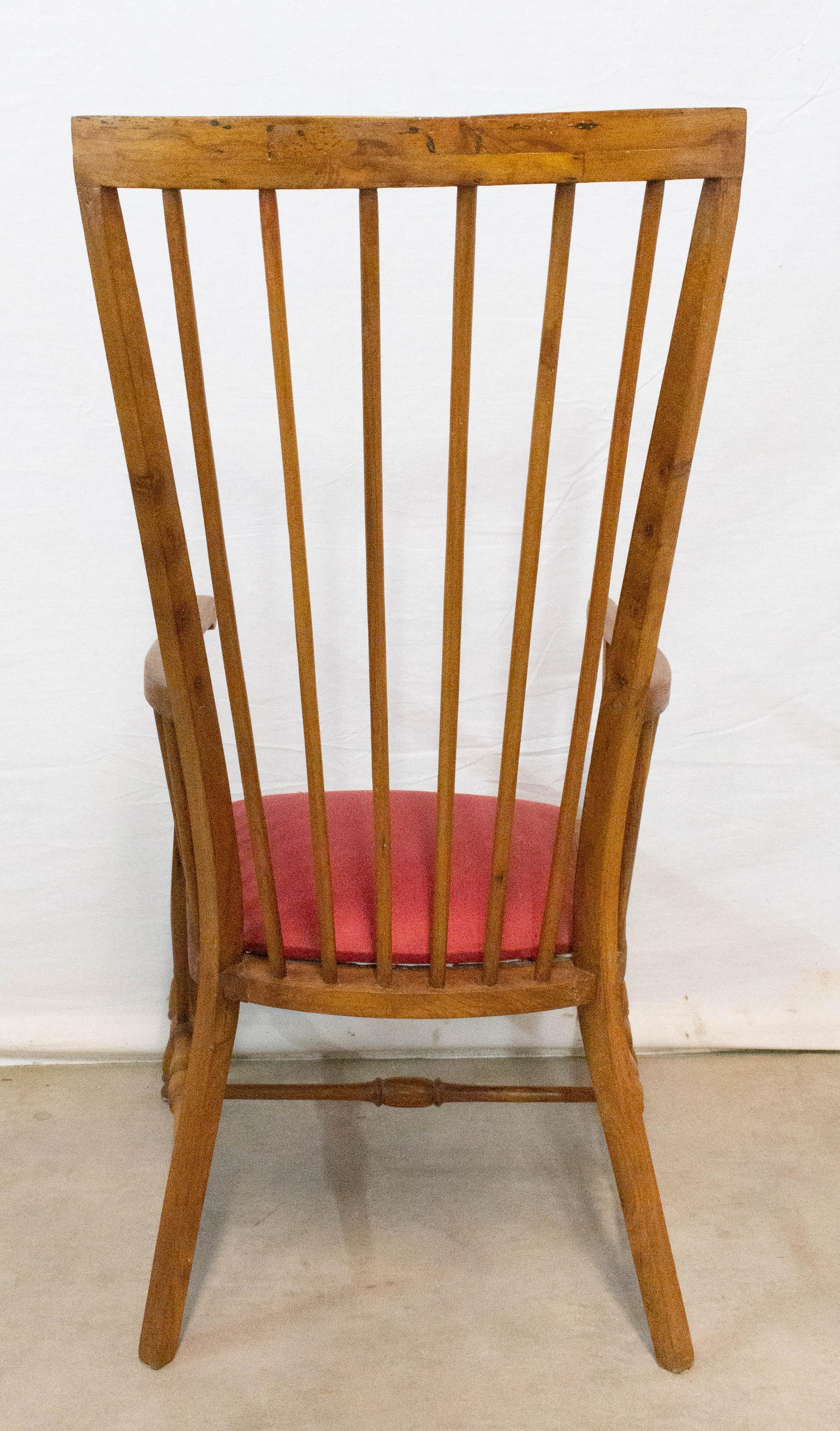 Midcentury Windsor Armchair Elm Chair, circa 1950 In Good Condition For Sale In Labrit, Landes