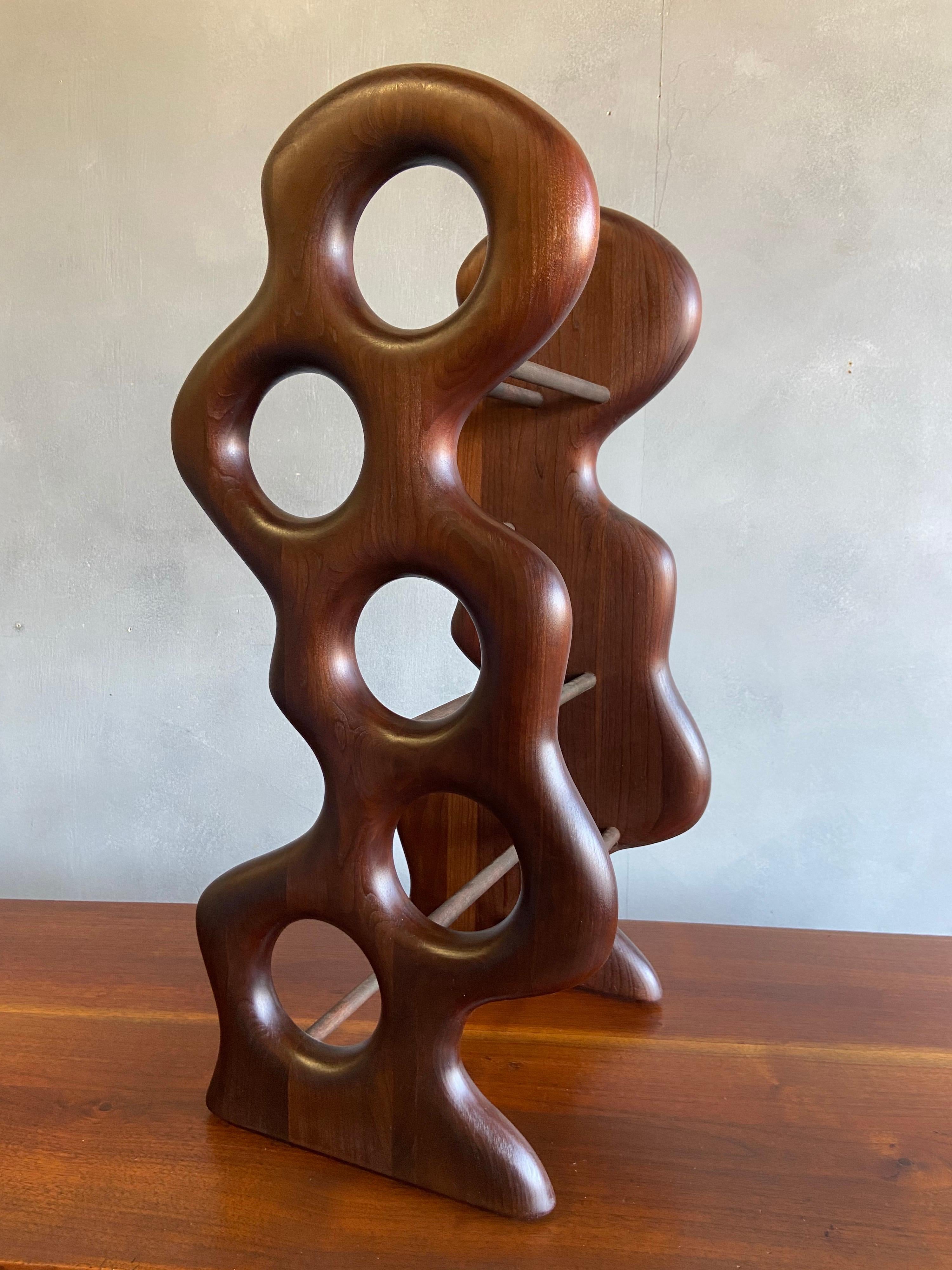 Midcentury Wine Racks by Dean Santner In Excellent Condition For Sale In BROOKLYN, NY