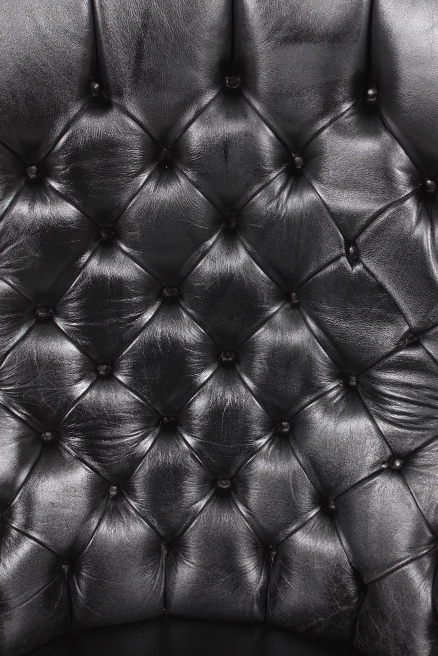 large leather wingback chair