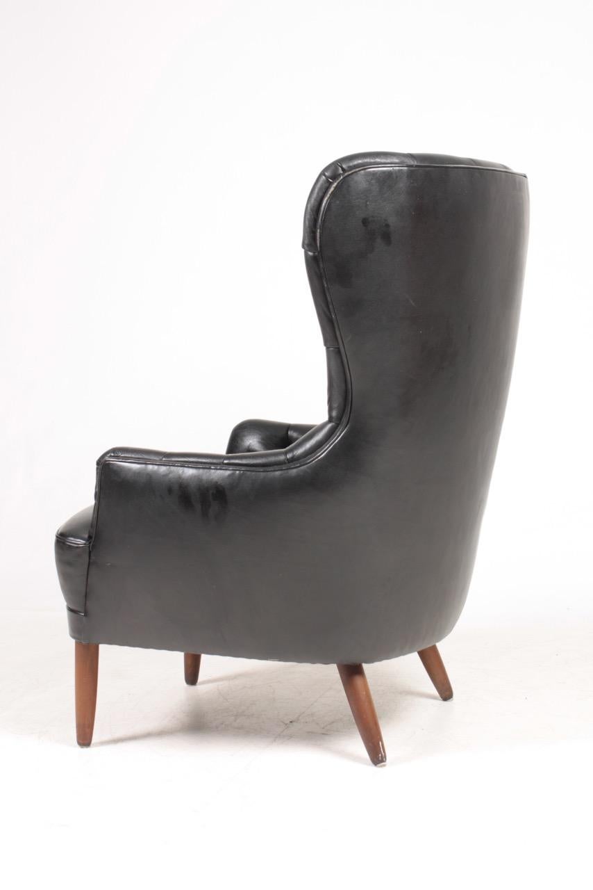 wingback chair mid century