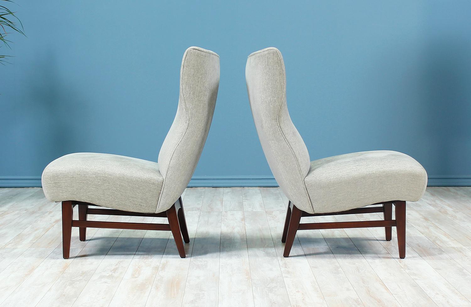 Mid-Century Modern Midcentury Wingback Lounge Chairs