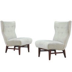 Midcentury Wingback Lounge Chairs