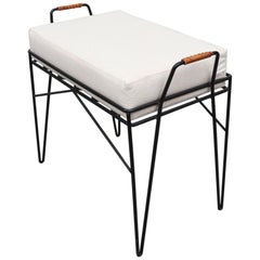 Midcentury Wire Framed Vanity Stool