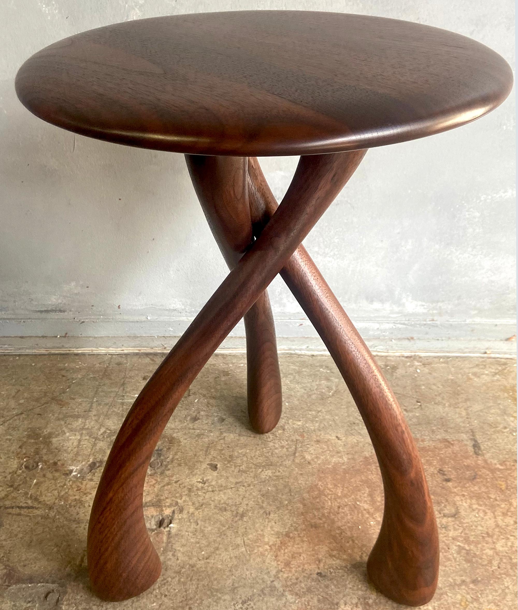 Midcentury Wishbone Side Table in Walnut (4 available) 5
