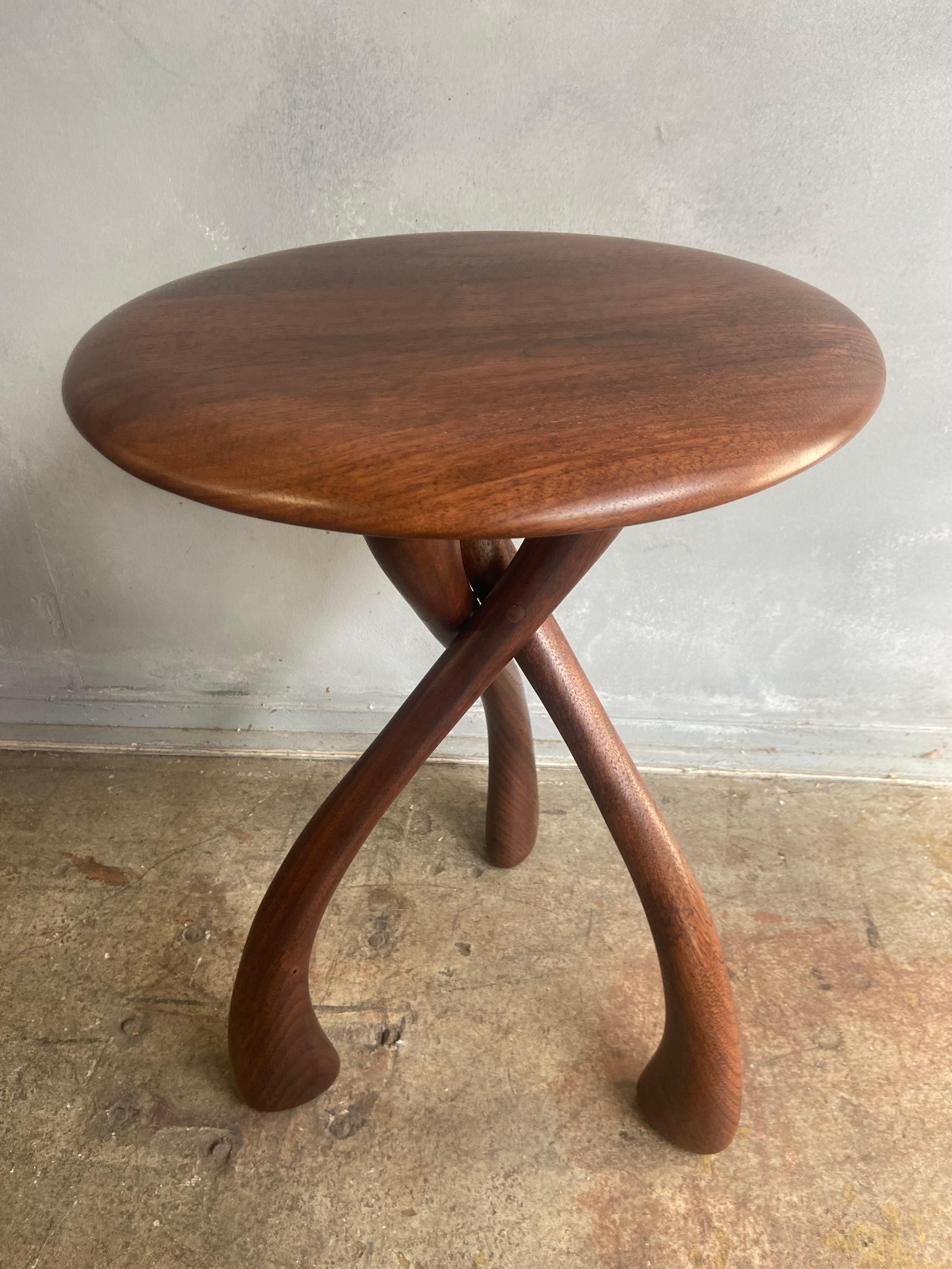 Midcentury Wishbone Side Table in Walnut (4 available) 6