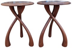 Midcentury Wishbone Side Table in Walnut (4 available)