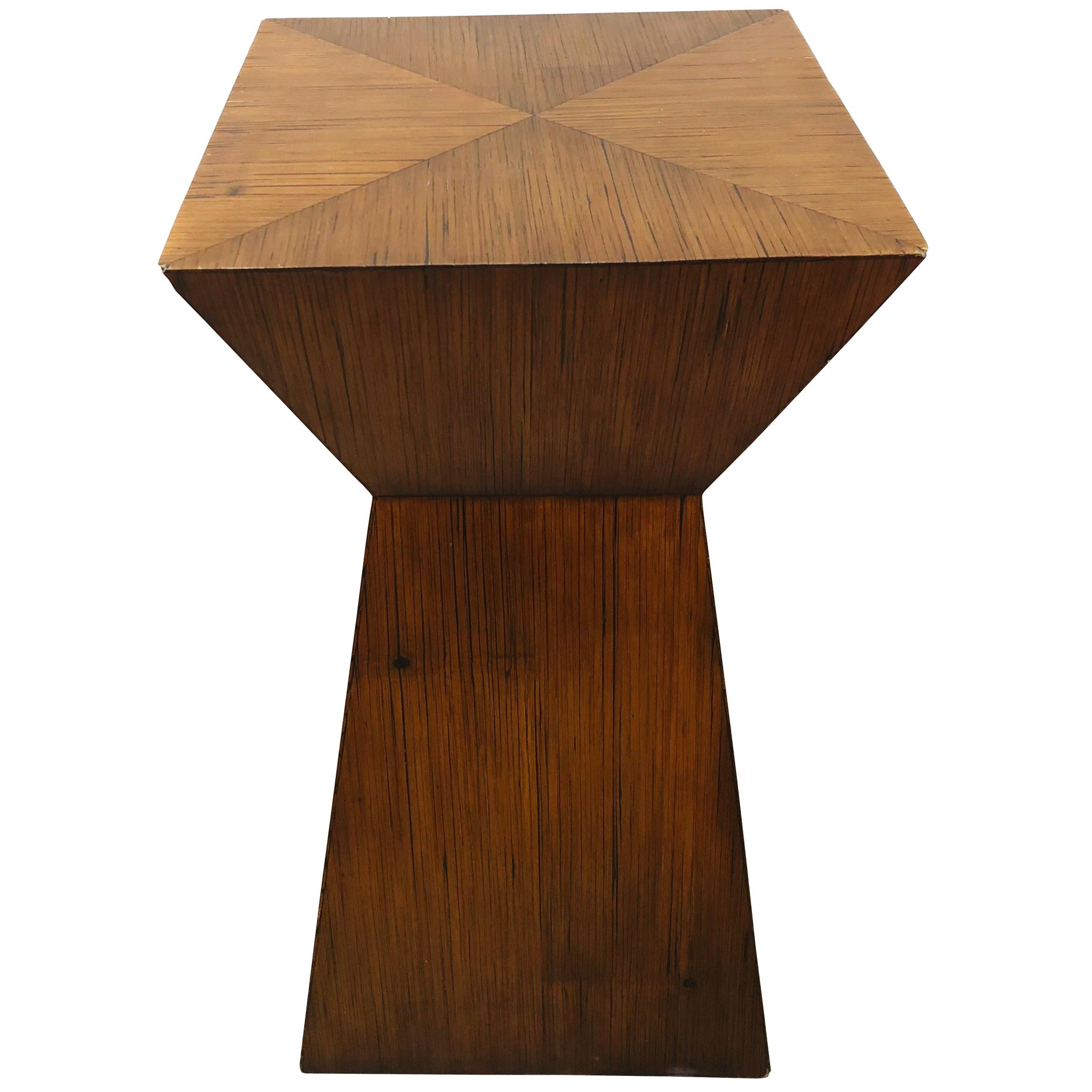 Midcentury Wood Accent Table/ Pedestal For Sale