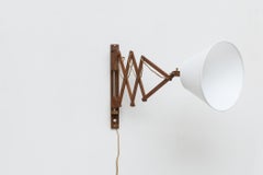 Midcentury Wood Accordion Wall Mount Lamp