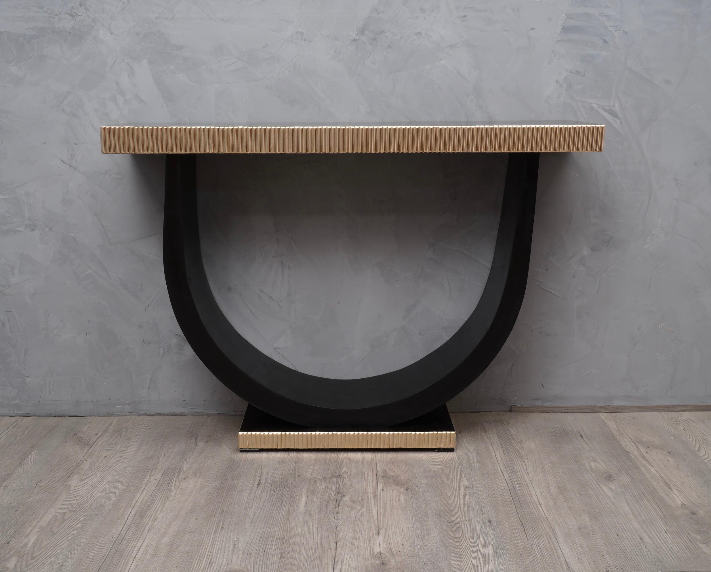 wood console table