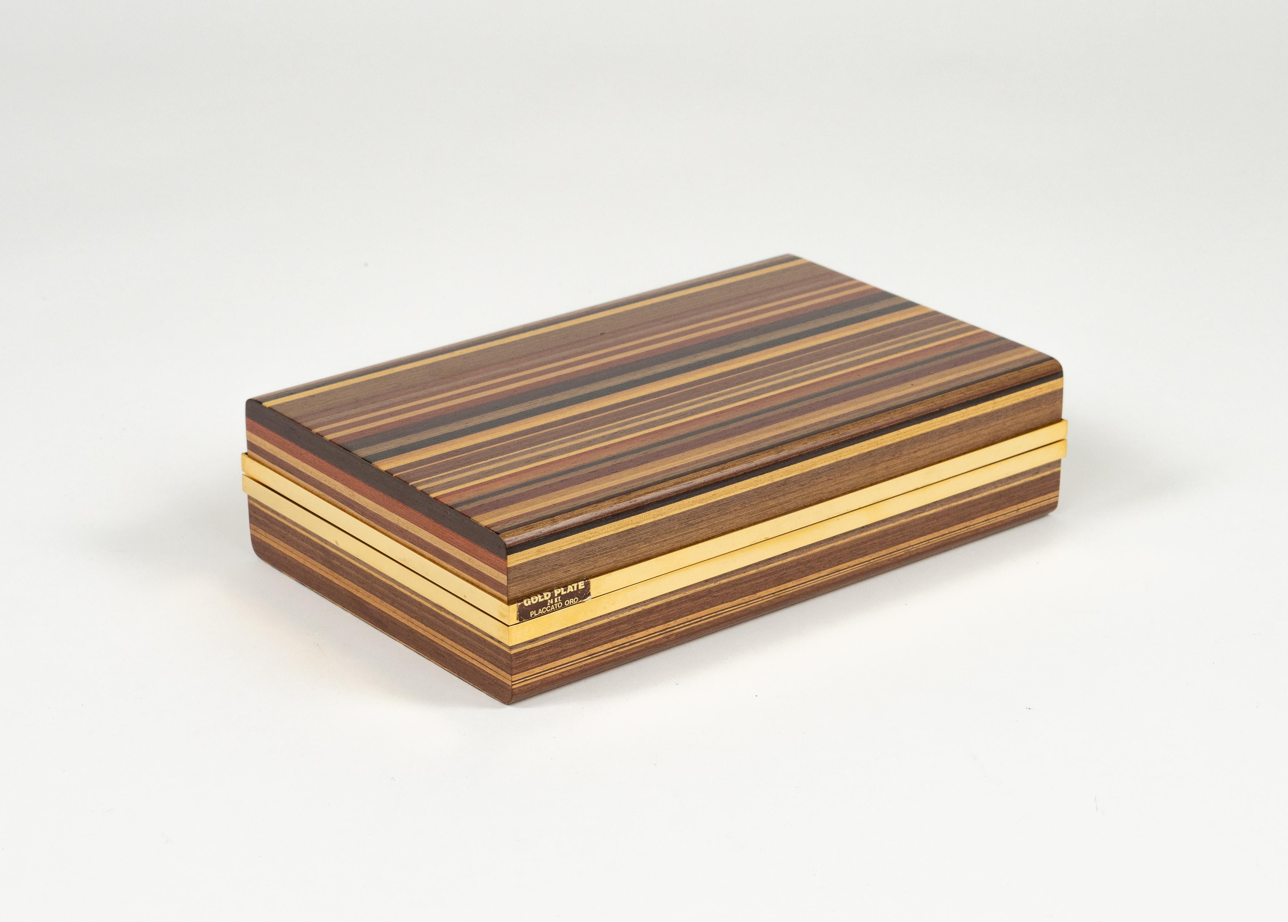 Mid-Century Modern Boîte 24 KT de style Afra & Tobia Scarpa, Italie, années 1970 en vente