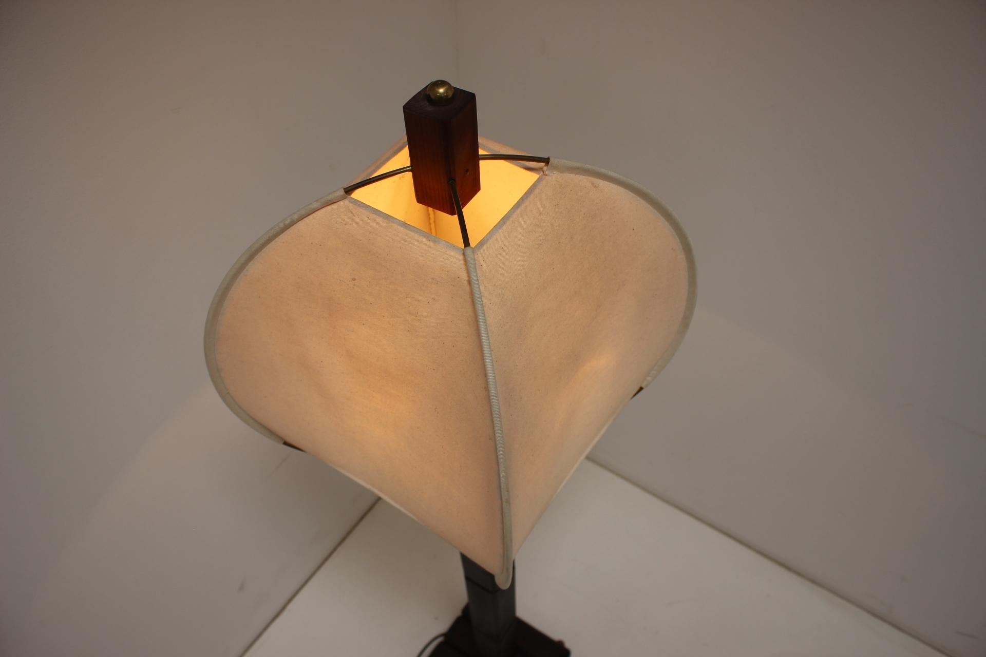 Midcentury Wood Floor Lamp, 1970s For Sale 6