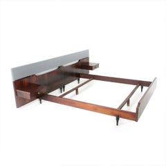 Midcentury Wood Italian Bed by Claudio Salocchi for Sormani, 1960s