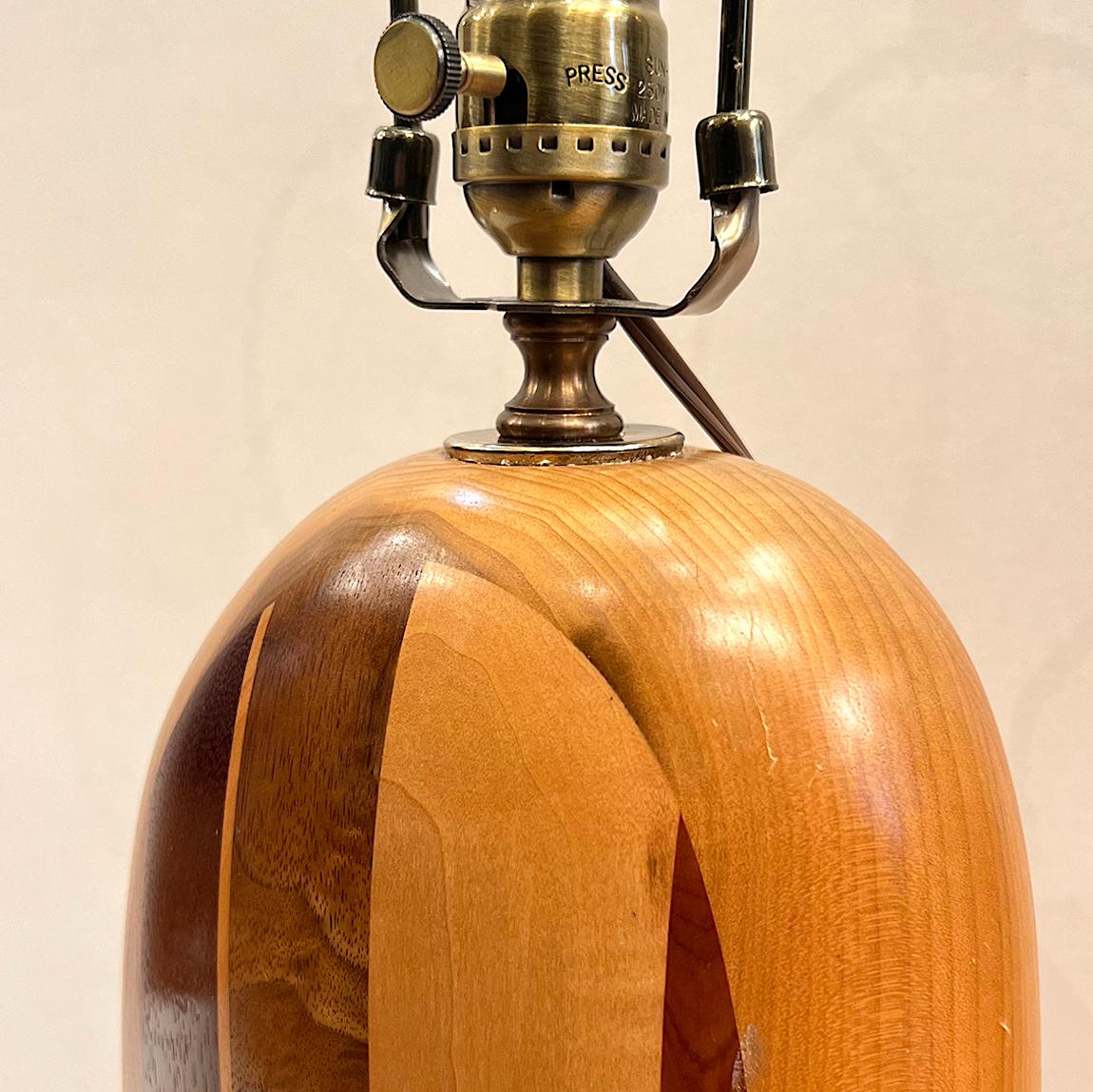 Woodwork Midcentury Wood Lamp For Sale