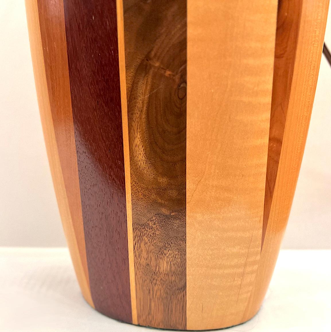 Midcentury Wood Lamp In Good Condition For Sale In New York, NY