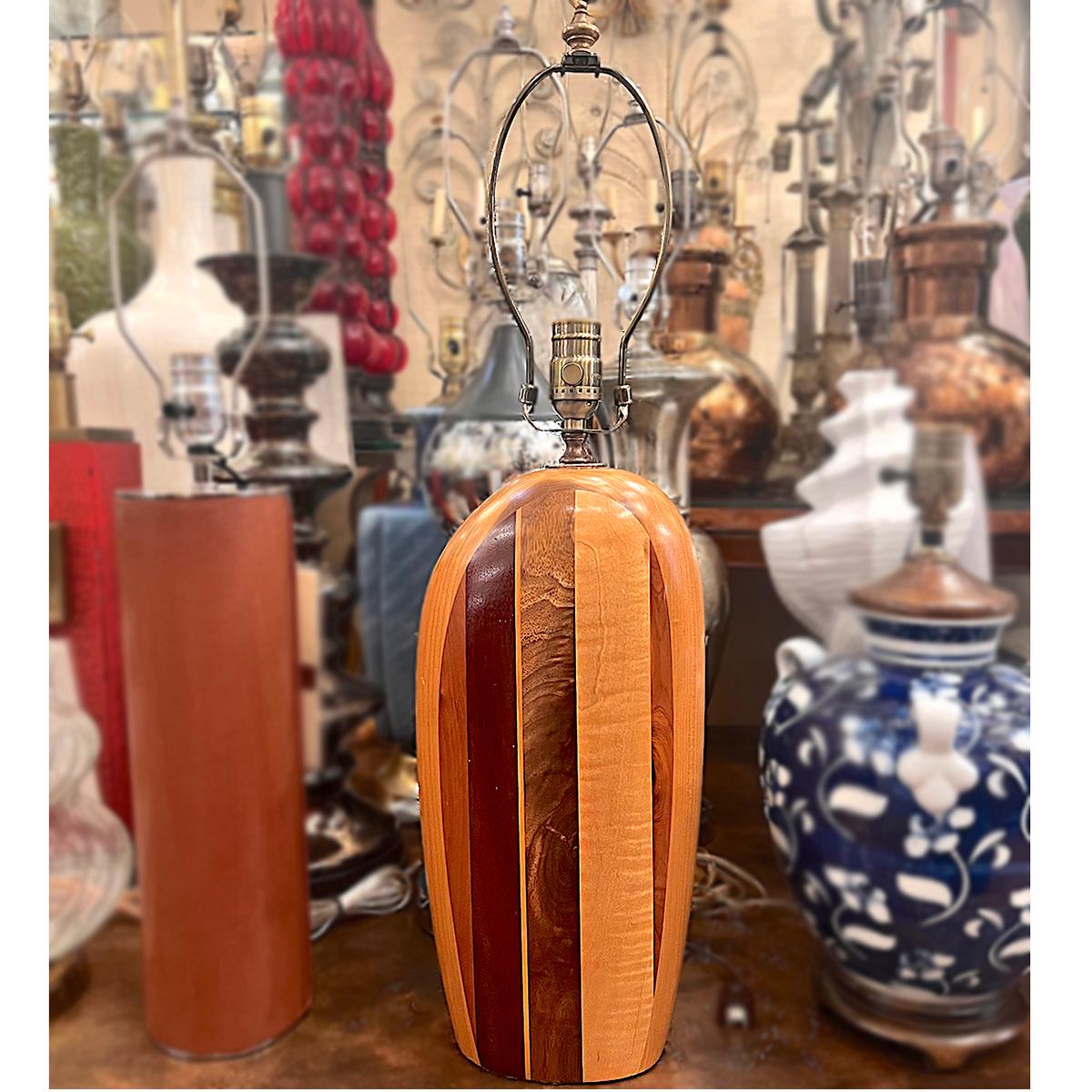 Mid-20th Century Midcentury Wood Lamp For Sale