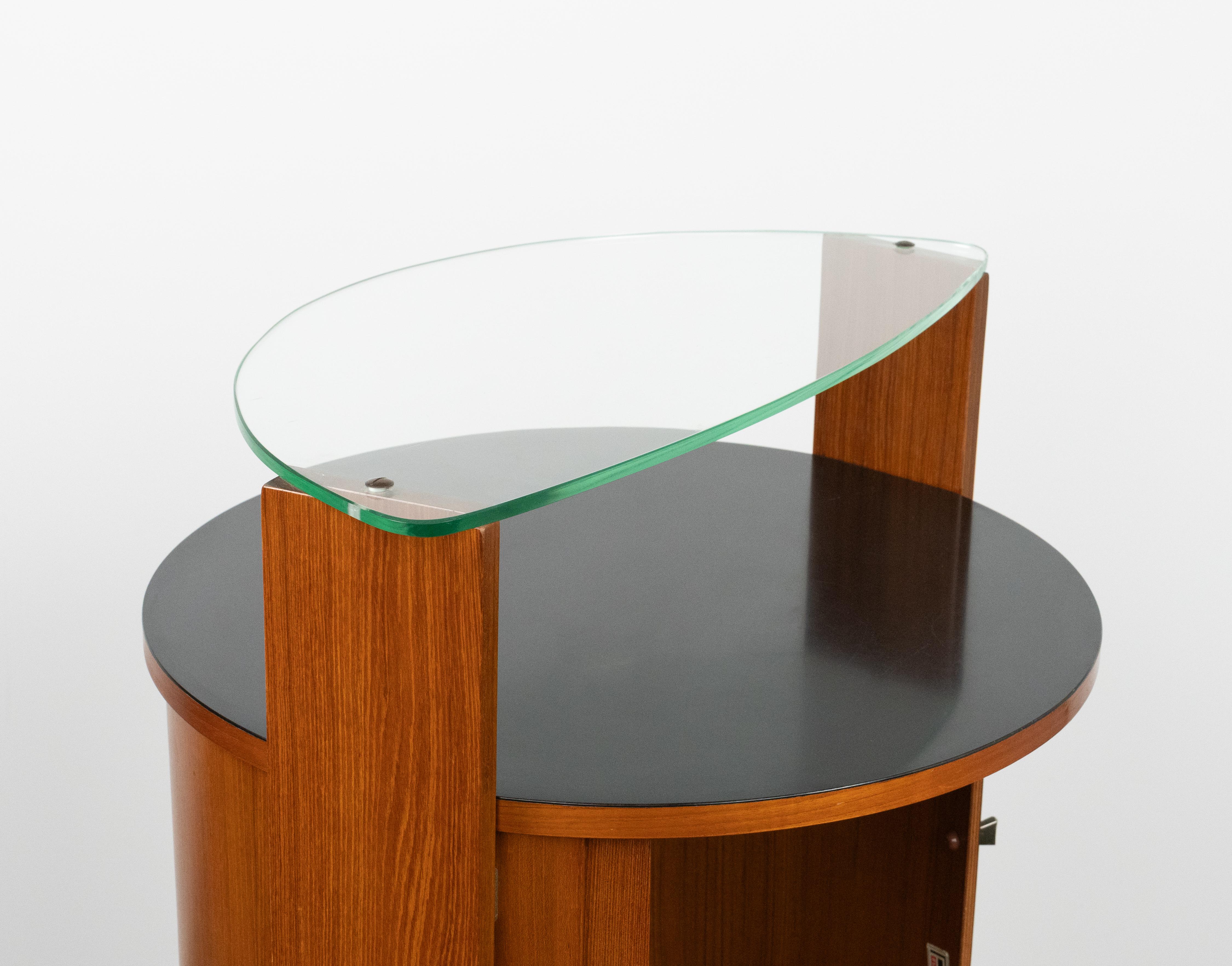 Bar du milieu du siècle dernier en bois, acier et verre par Carlo De Carli pour Fiarm, Italie, années 1960 en vente 5
