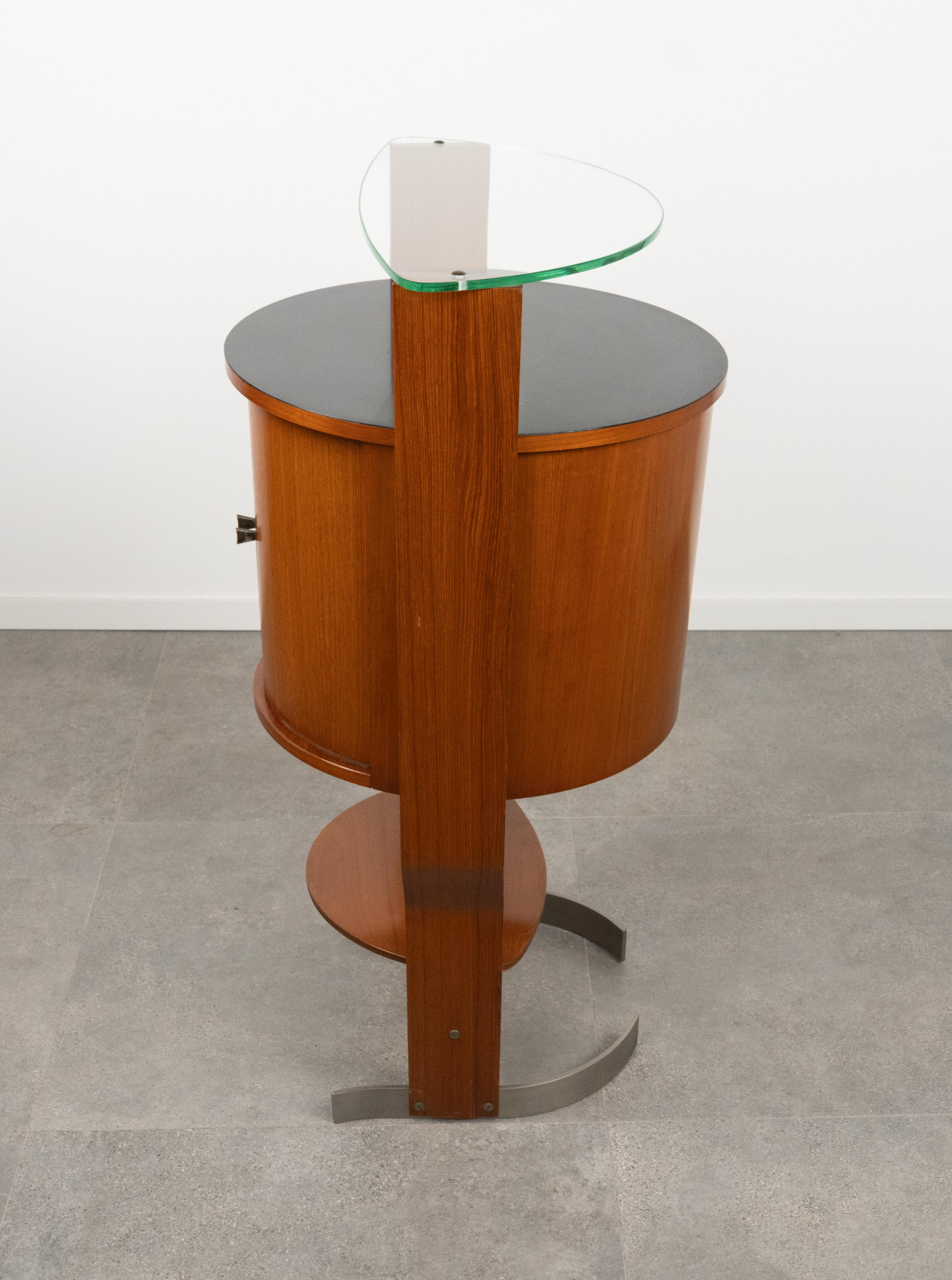 Bar du milieu du siècle dernier en bois, acier et verre par Carlo De Carli pour Fiarm, Italie, années 1960 en vente 8