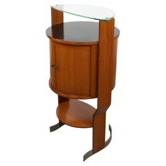 Bar du milieu du siècle dernier en bois, acier et verre par Carlo De Carli pour Fiarm, Italie, années 1960