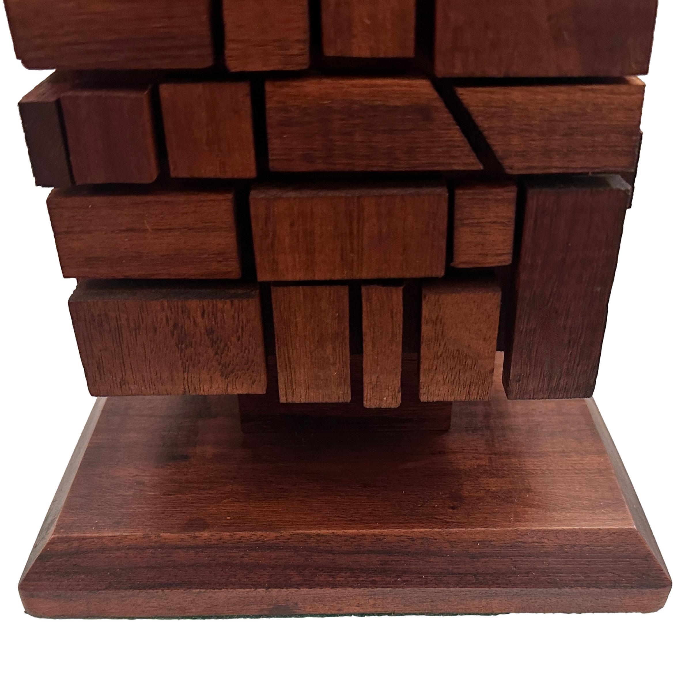 Mid-20th Century Midcentury Wood Table Lamp For Sale