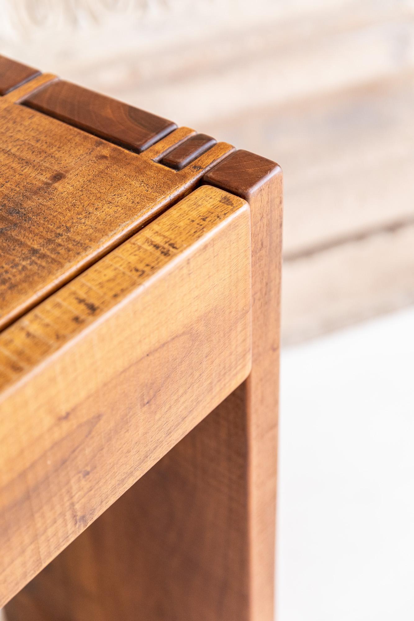 Wood Midcentury wood writing desk designed by Giuseppe Rivadossi, Italy 1970 