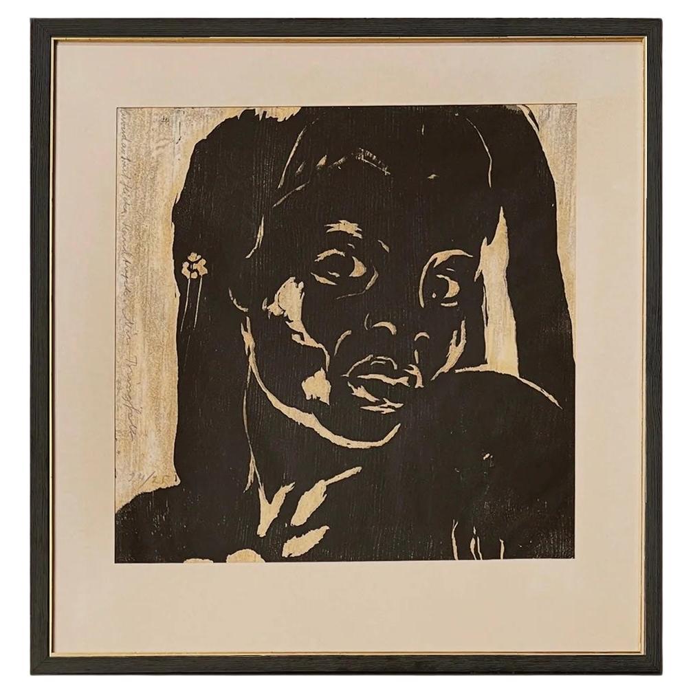 Lithographie à la planche de bois du milieu du siècle