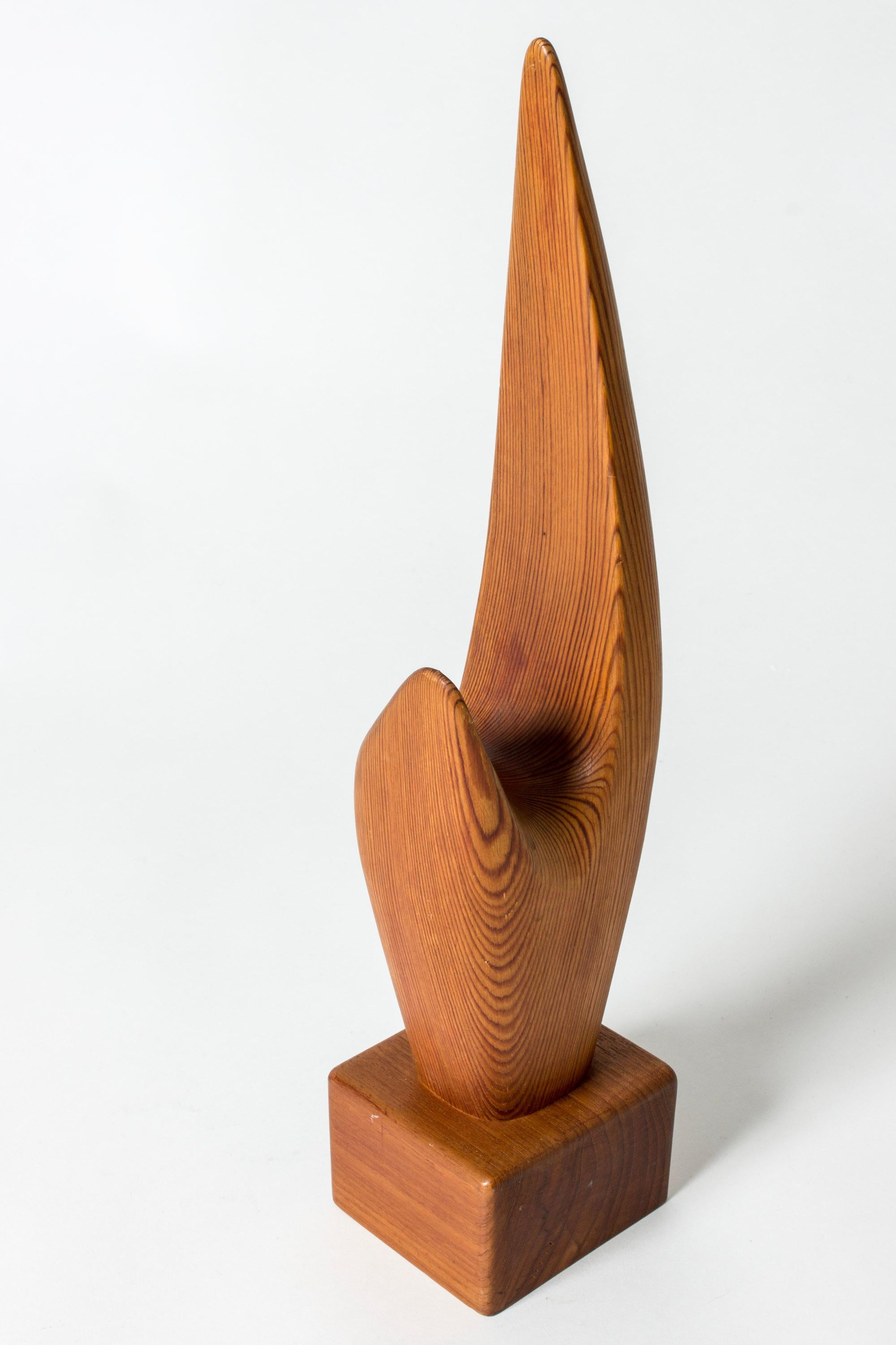 Swedish Midcentury Wooden Abstract Sculpture by Johnny Mattsson, Sweden, 1962 For Sale