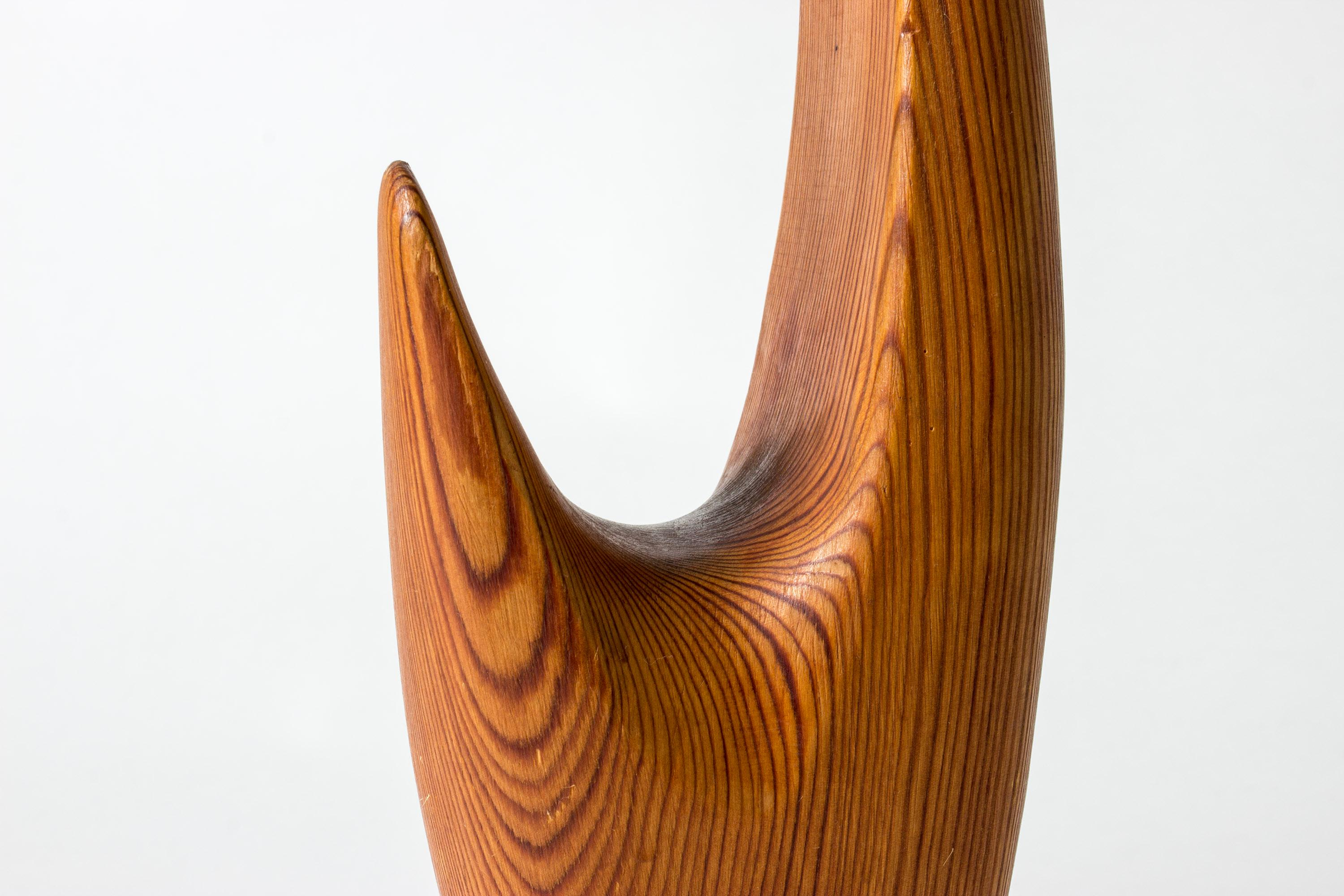 Midcentury Wooden Abstract Sculpture by Johnny Mattsson, Sweden, 1962 In Good Condition For Sale In Stockholm, SE