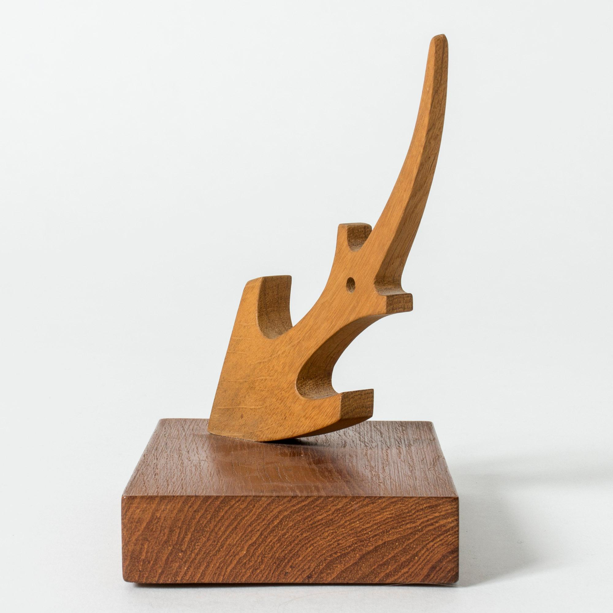 Swedish Midcentury wooden anchor sculpture by Johnny Mattsson, Sweden, 1950s For Sale