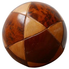 Vintage Midcentury Wooden Ball Desk Curio