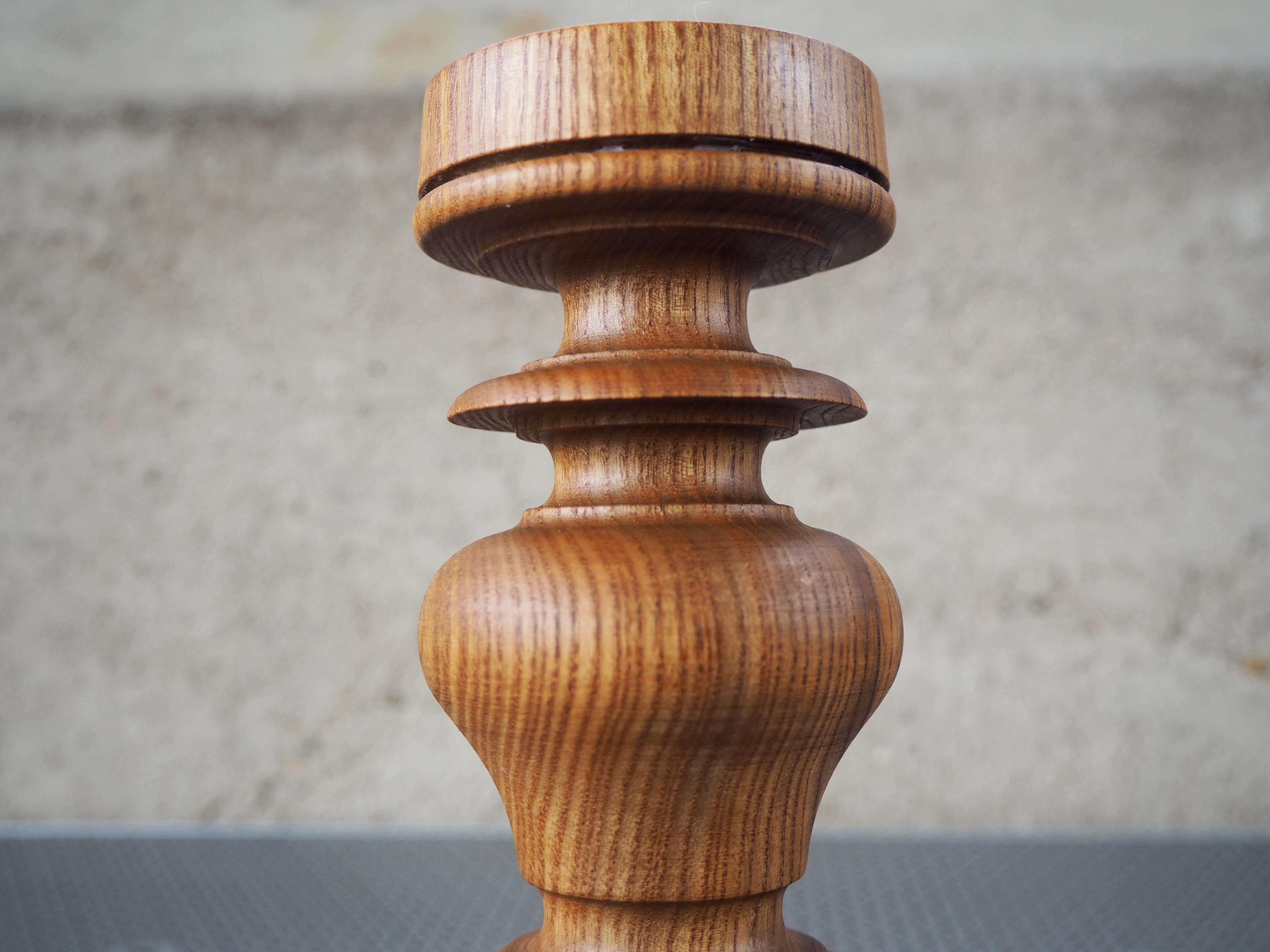 Portavelas de madera de mediados de siglo, años 60, Europa en venta 3