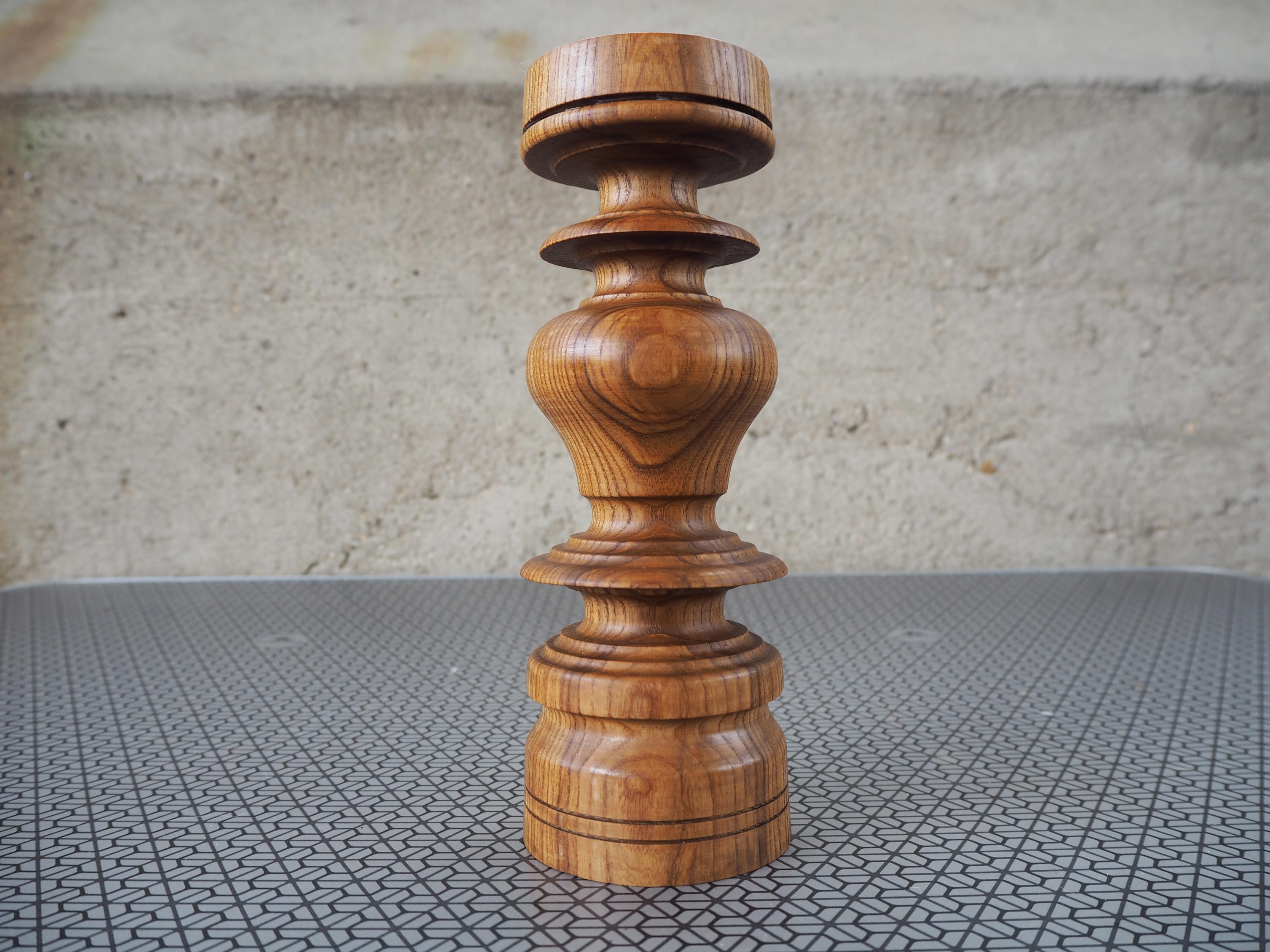 Portavelas de madera de mediados de siglo, años 60, Europa Europeo en venta